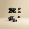 Jiji hand-guided car retro inertial tractor model HY-251 alloy car model 1:32 toy police car Application Scenario